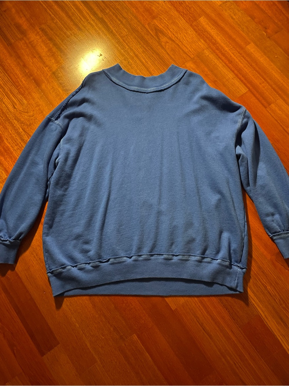 Free People Women's Blue Crewneck Sweatshirt